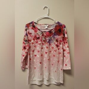 Christopher & Banks Purple and Pink Top